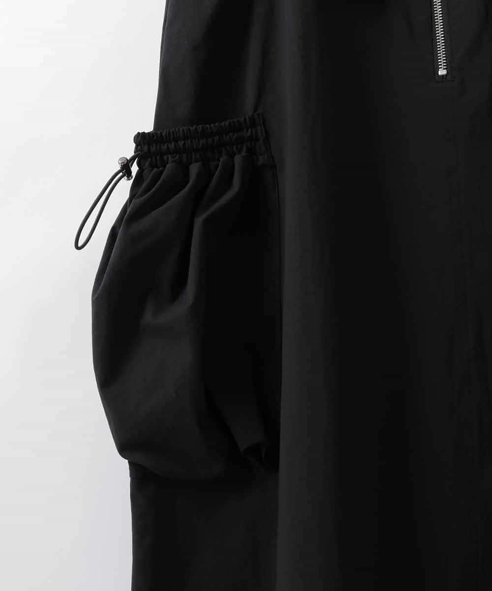 ZMEEE01160 al'aise modulation(アレーズモジュレーション) シャーリングポケットジャンパースカート ブラック