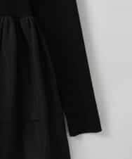 ZMEEE02170 al'aise modulation(アレーズモジュレーション) ウエスト切り替えニットジョイントワンピース ブラック