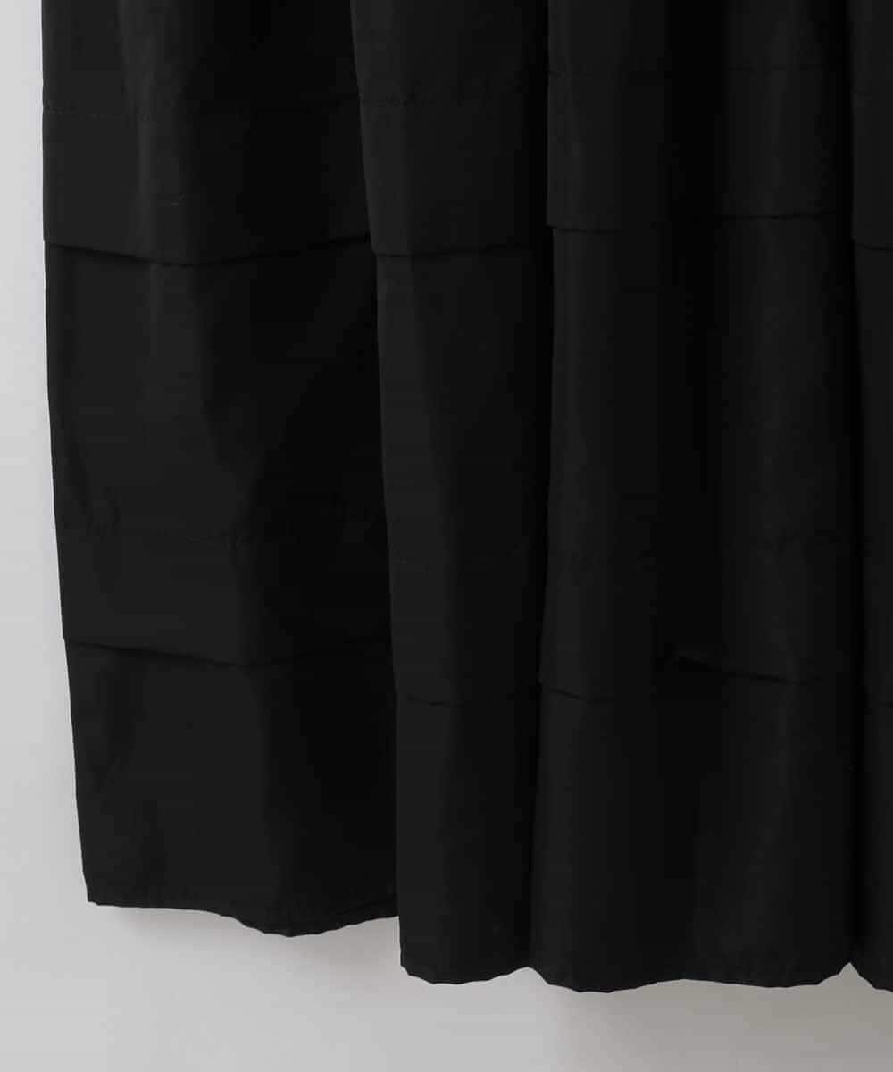 ZMEEE02170 al'aise modulation(アレーズモジュレーション) ウエスト切り替えニットジョイントワンピース ブラック