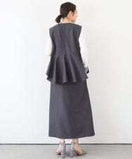 ZMEEE03150 al'aise modulation(アレーズモジュレーション) レイヤードストライプワンピース グレー