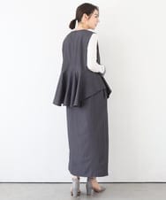 ZMEEE03150 al'aise modulation(アレーズモジュレーション) レイヤードストライプワンピース グレー