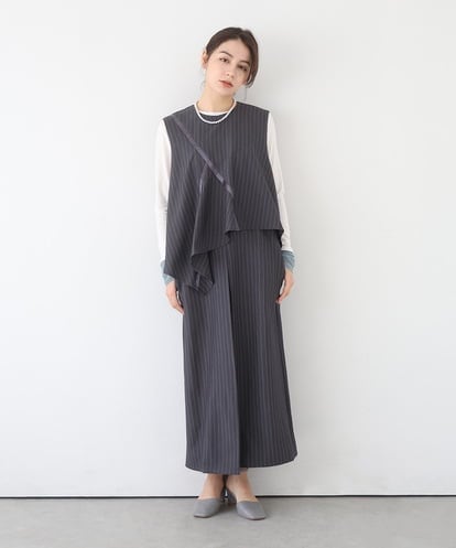 ZMEEE03150  レイヤードストライプワンピース