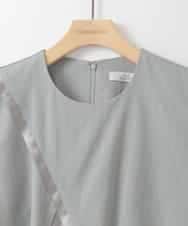 ZMEEE03150 al'aise modulation(アレーズモジュレーション) レイヤードストライプワンピース グリーン