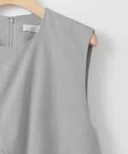 ZMEEE03150 al'aise modulation(アレーズモジュレーション) レイヤードストライプワンピース グリーン