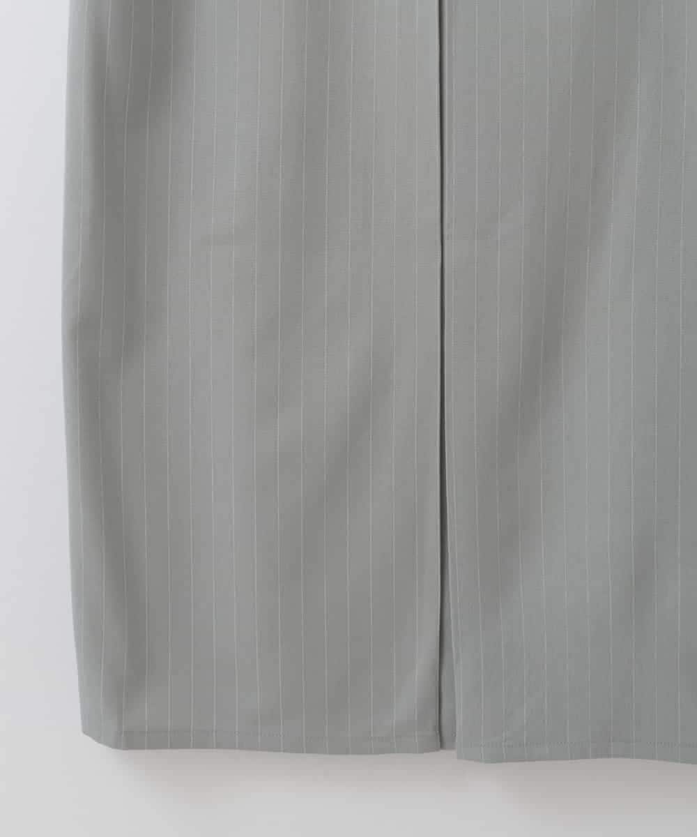 ZMEEE03150 al'aise modulation(アレーズモジュレーション) レイヤードストライプワンピース グリーン