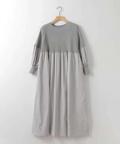 ZMEEE04169  プリーツドッキングニットワンピース
