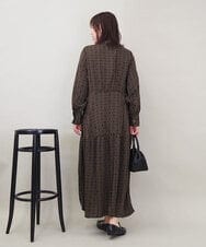 ZMEEE06135 al'aise modulation(アレーズモジュレーション) モノグラムプリントワンピース ブラック