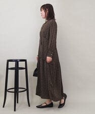 ZMEEE06135 al'aise modulation(アレーズモジュレーション) モノグラムプリントワンピース ブラック