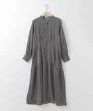 ZMEEE06135 al'aise modulation(アレーズモジュレーション) モノグラムプリントワンピース ネイビー