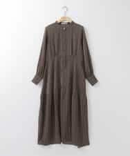 ZMEEE06135 al'aise modulation(アレーズモジュレーション) モノグラムプリントワンピース ブラック