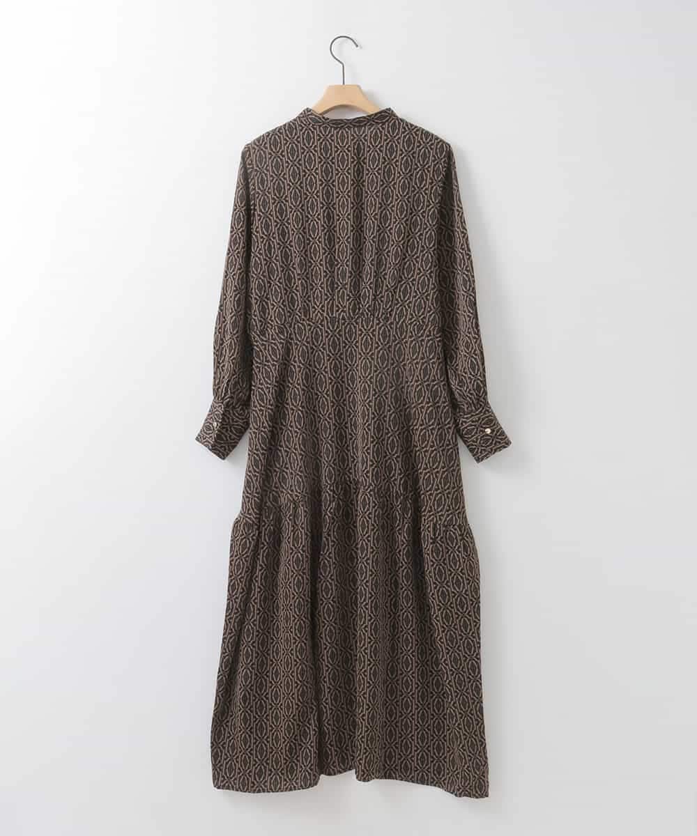 ZMEEE06135 al'aise modulation(アレーズモジュレーション) モノグラムプリントワンピース ブラック