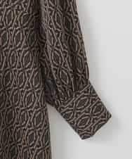 ZMEEE06135 al'aise modulation(アレーズモジュレーション) モノグラムプリントワンピース ブラック