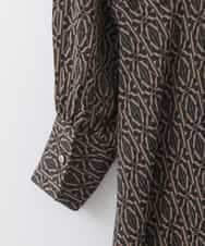 ZMEEE06135 al'aise modulation(アレーズモジュレーション) モノグラムプリントワンピース ブラック