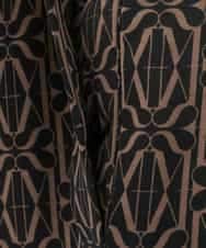 ZMEEE06135 al'aise modulation(アレーズモジュレーション) モノグラムプリントワンピース ブラック