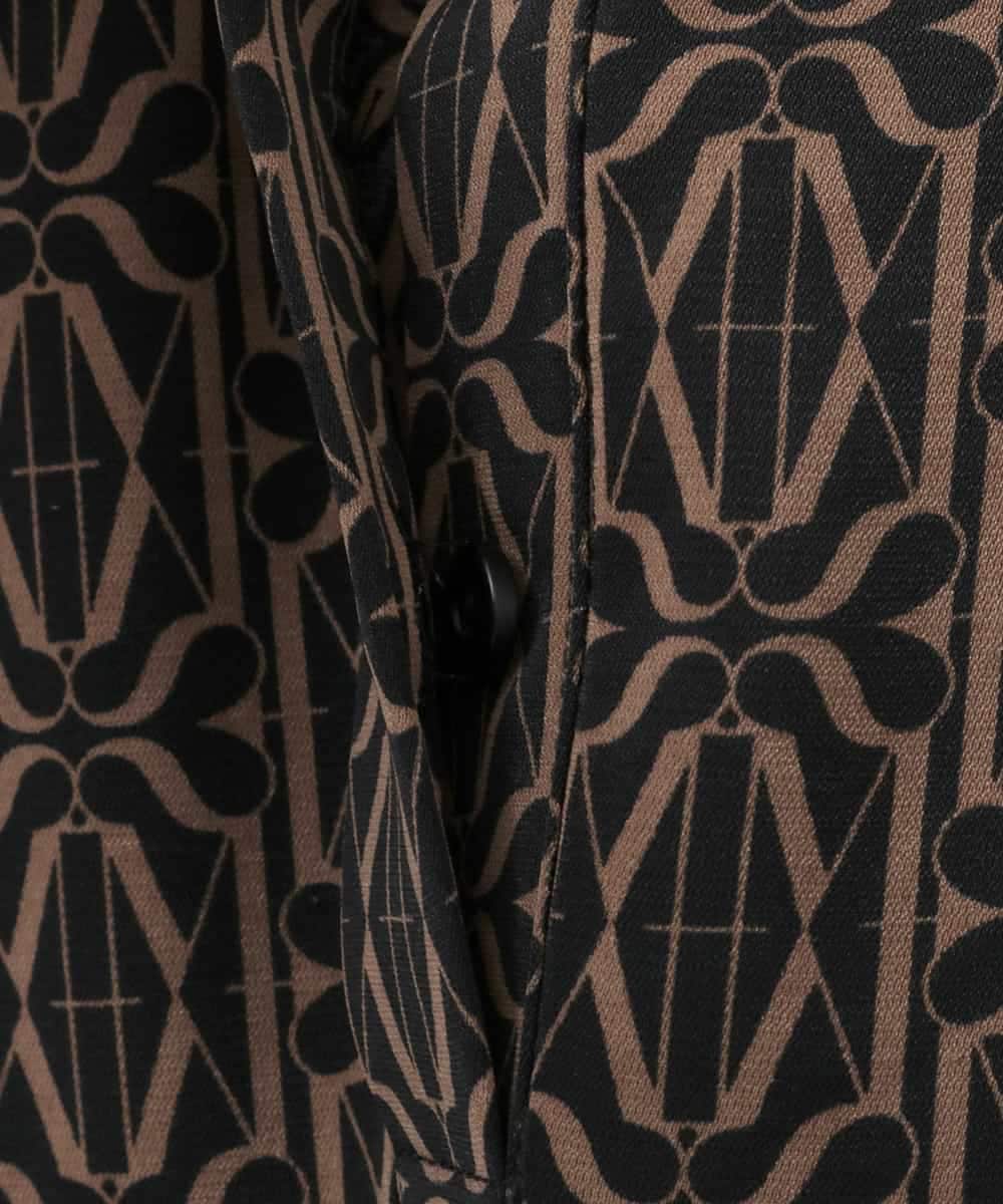 ZMEEE06135 al'aise modulation(アレーズモジュレーション) モノグラムプリントワンピース ブラック