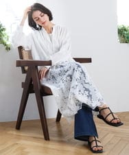 ZMEEE07168 al'aise modulation(アレーズモジュレーション) レース切り替えスモックワンピース ホワイト