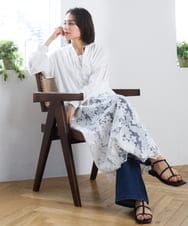 ZMEEE07168 al'aise modulation(アレーズモジュレーション) レース切り替えスモックワンピース ホワイト