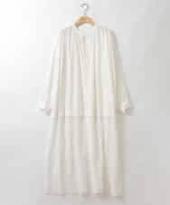 ZMEEE07168 al'aise modulation(アレーズモジュレーション) レース切り替えスモックワンピース ホワイト