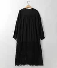 ZMEEE07168 al'aise modulation(アレーズモジュレーション) レース切り替えスモックワンピース ブラック