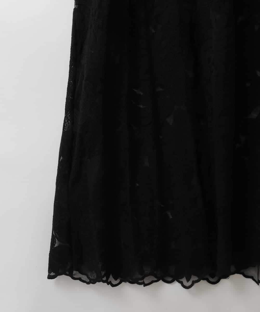 ZMEEE07168 al'aise modulation(アレーズモジュレーション) レース切り替えスモックワンピース ブラック