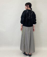 ZMEEE08180 al'aise modulation(アレーズモジュレーション) 配色ラインジャンパースカート ライトグレー