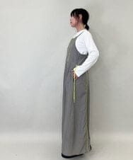 ZMEEE08180 al'aise modulation(アレーズモジュレーション) 配色ラインジャンパースカート ライトグレー