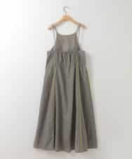 ZMEEE08180 al'aise modulation(アレーズモジュレーション) 配色ラインジャンパースカート ライトグレー