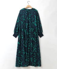 ZMEEE09136 al'aise modulation(アレーズモジュレーション) フラワープリントフレアワンピース グリーン