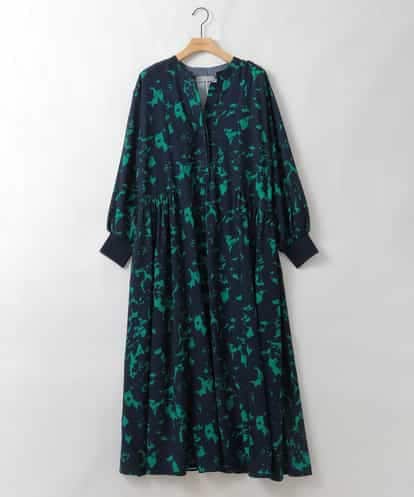 ZMEEE09136 al'aise modulation フラワープリントフレアワンピース