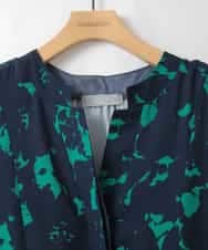 ZMEEE09136 al'aise modulation(アレーズモジュレーション) フラワープリントフレアワンピース グリーン