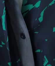 ZMEEE09136 al'aise modulation(アレーズモジュレーション) フラワープリントフレアワンピース グリーン