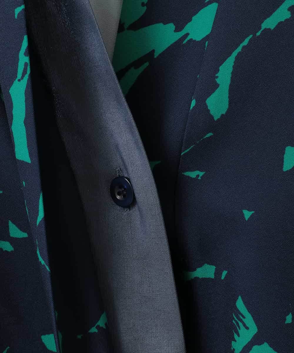 ZMEEE09136 al'aise modulation(アレーズモジュレーション) フラワープリントフレアワンピース グリーン