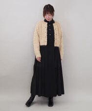 ZMEEE60189 al'aise modulation(アレーズモジュレーション) サイドプリーツロングシャツワンピース ブラック