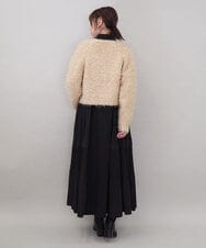 ZMEEE60189 al'aise modulation(アレーズモジュレーション) サイドプリーツロングシャツワンピース ブラック