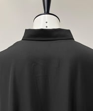 ZMEEE60189 al'aise modulation(アレーズモジュレーション) サイドプリーツロングシャツワンピース ブラック