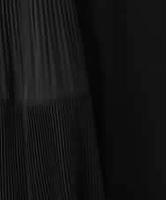 ZMEEE60189 al'aise modulation(アレーズモジュレーション) サイドプリーツロングシャツワンピース ブラック