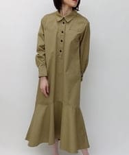 ZMEET01230 al'aise modulation(アレーズモジュレーション) ステッチデザインマーメイドワンピース ベージュ