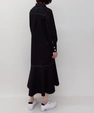 ZMEET01230 al'aise modulation(アレーズモジュレーション) ステッチデザインマーメイドワンピース ブラック