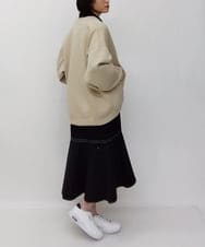 ZMEET01230 al'aise modulation(アレーズモジュレーション) ステッチデザインマーメイドワンピース ブラック