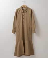 ZMEET01230 al'aise modulation(アレーズモジュレーション) ステッチデザインマーメイドワンピース ベージュ