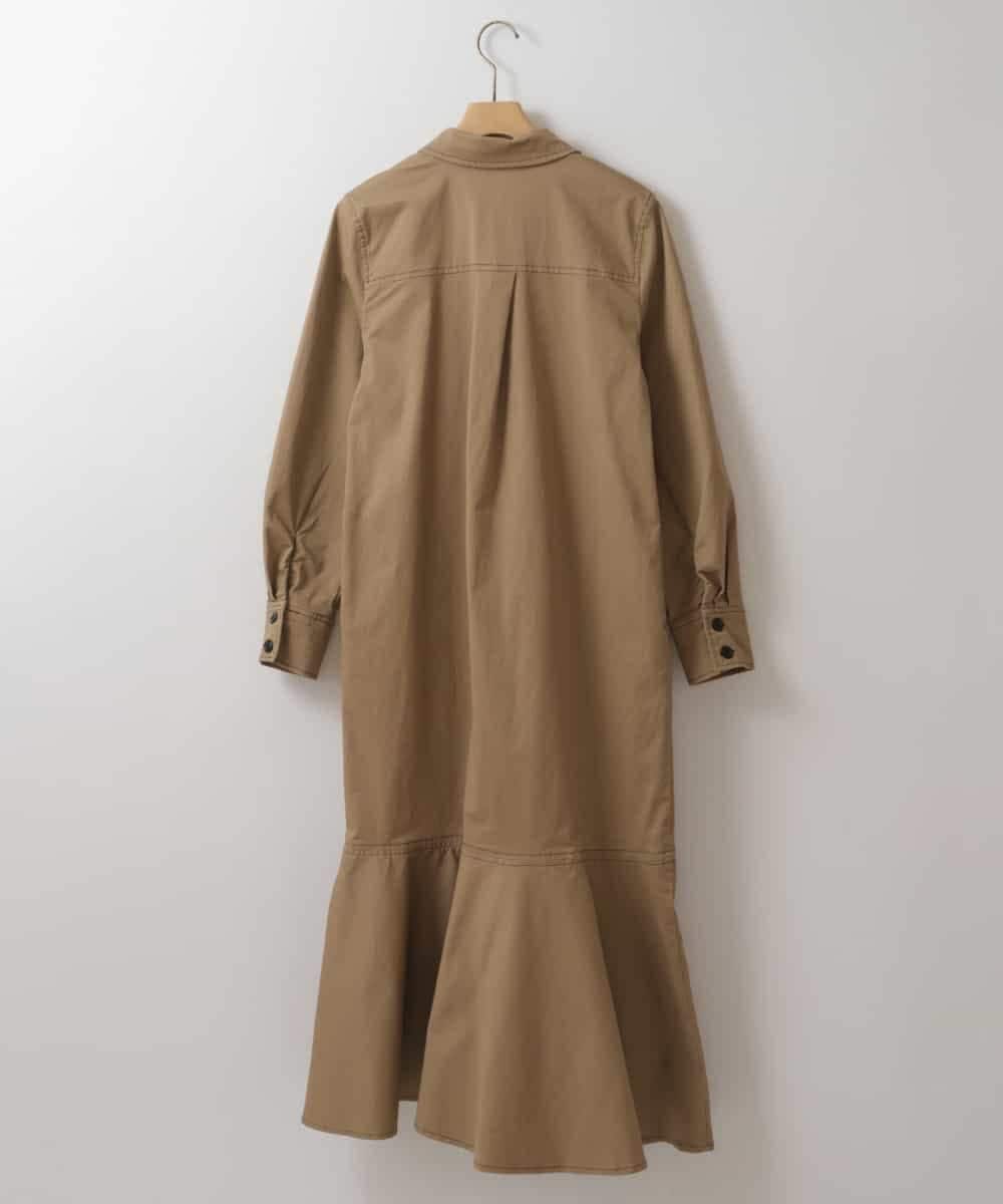 ZMEET01230 al'aise modulation(アレーズモジュレーション) ステッチデザインマーメイドワンピース ベージュ