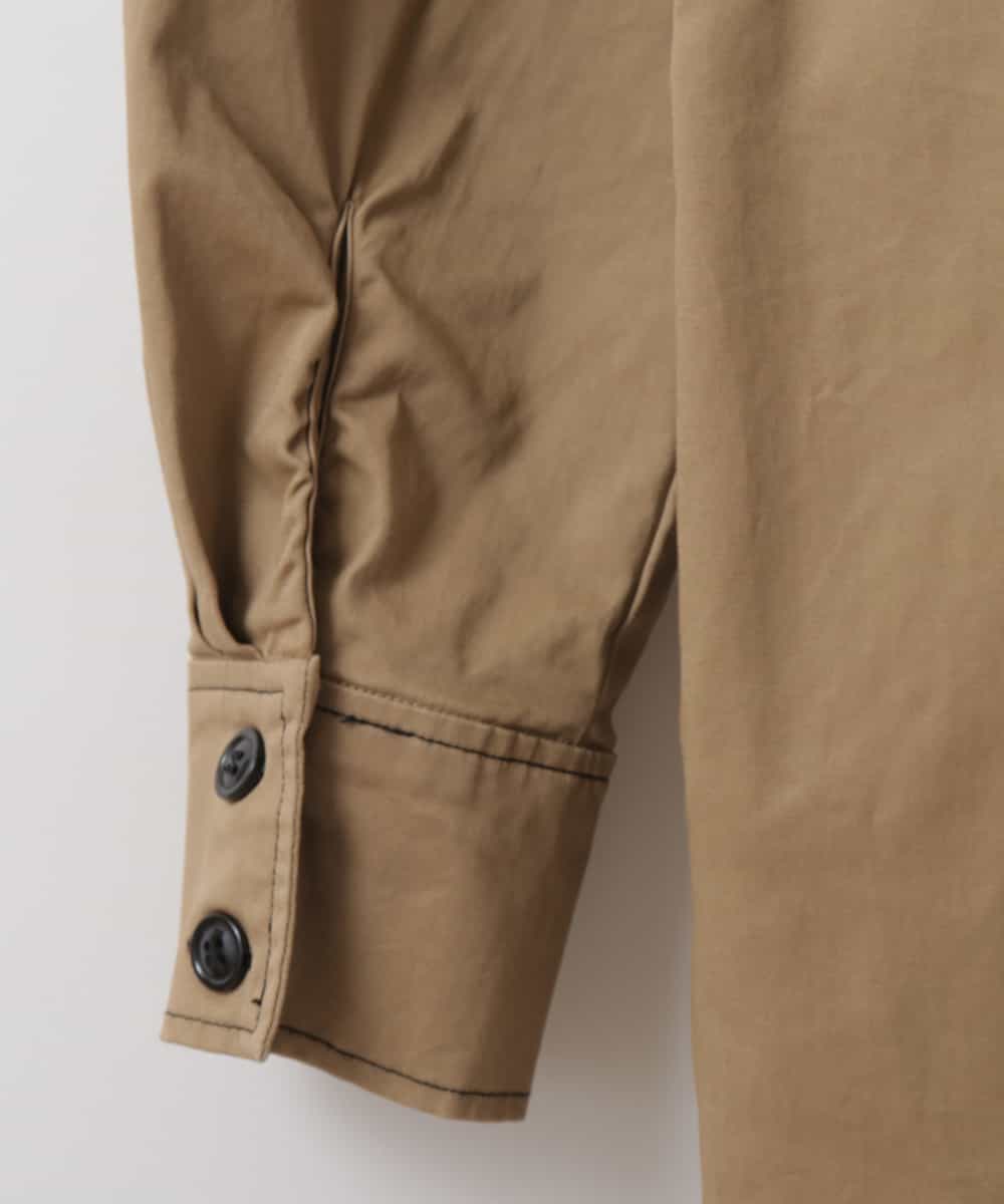 ZMEET01230 al'aise modulation(アレーズモジュレーション) ステッチデザインマーメイドワンピース ベージュ