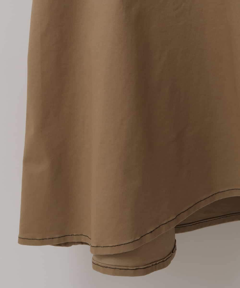 ZMEET01230 al'aise modulation(アレーズモジュレーション) ステッチデザインマーメイドワンピース ベージュ