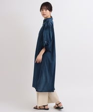 ZMEGB14180 al'aise modulation(アレーズモジュレーション) デニムライクシャツワンピース ネイビー