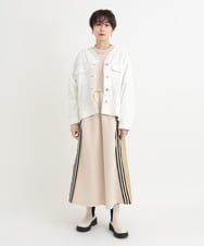 ZMEGB18140 al'aise modulation(アレーズモジュレーション) サイドライン切り替えワンピース ベージュ