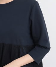 ZMEGB60160 al'aise modulation(アレーズモジュレーション) ドットチュール切り替えワンピース ネイビー