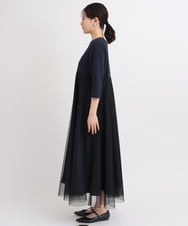 ZMEGB60160 al'aise modulation(アレーズモジュレーション) ドットチュール切り替えワンピース ネイビー