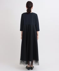ZMEGB60160 al'aise modulation(アレーズモジュレーション) ドットチュール切り替えワンピース ネイビー