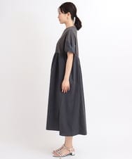 ZMEGB61120 al'aise modulation(アレーズモジュレーション) 切り替えラウンドショルダーワンピース ダークグレー
