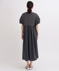 ZMEGB61120 al'aise modulation(アレーズモジュレーション) 切り替えラウンドショルダーワンピース ダークグレー